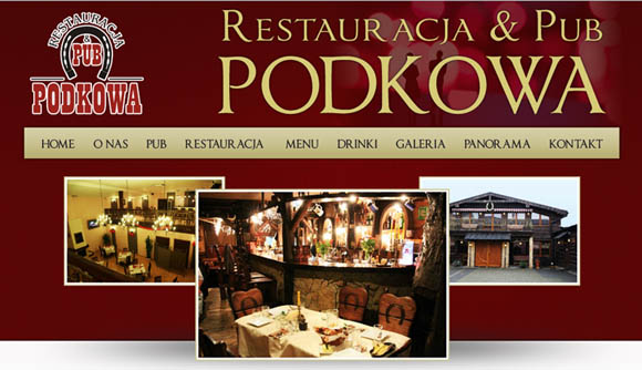 realizacja: strona internetowa restauracji Podkowa
